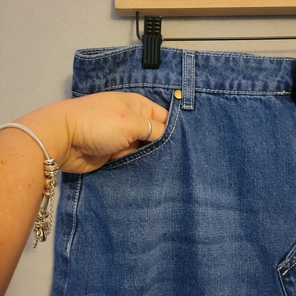 Womens Inherit Clothing Co Blue Denim Aline Skirt. Size 12 - Picture 2 of 7